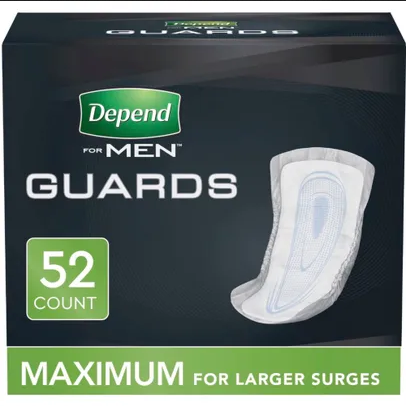 Depend Protection with Tabs, [Small/Medium], Maximum Absorbency, 20-Count  Package (2 Pack)