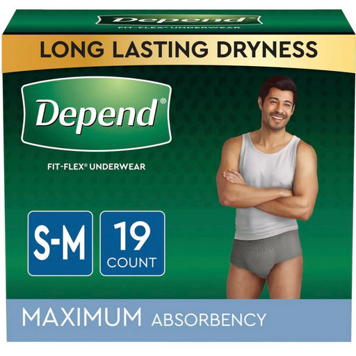 Depend Fit-Flex Incontinence Underwear for Women, Maximum Absorbency,  Large, Light Pink, 42 Count