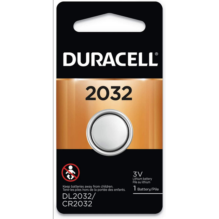 DURACELL button lithium battery CR2032 / 2032 / DL2032/3V, pack of