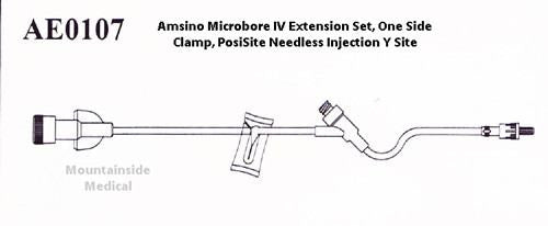 Microbore Extension Set with RC Male Luer Lock to NeutralSite™ and  Removable Slide Clamp - IV Lines - Venous Access, m