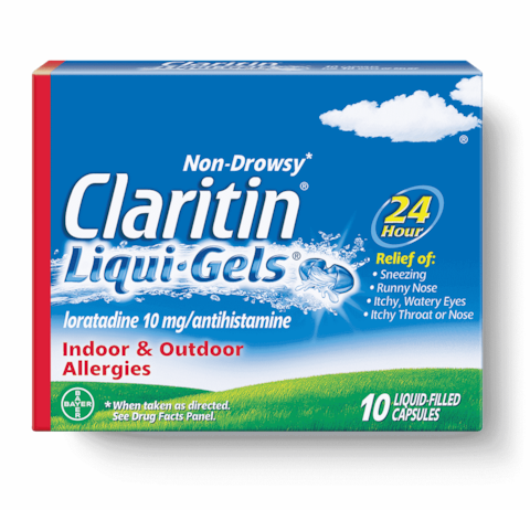 Claritin 24 Hour 10mg Liqui Gels 10 ct Mountainside Medical