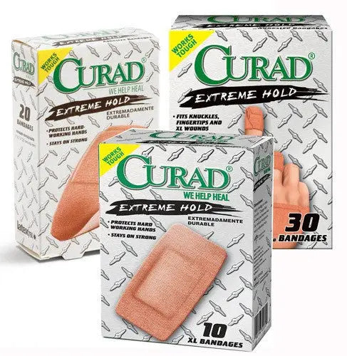 CURAD Flex-Fabric Finger and Knuckle Bandages, Assorted Sizes, Box of 20
