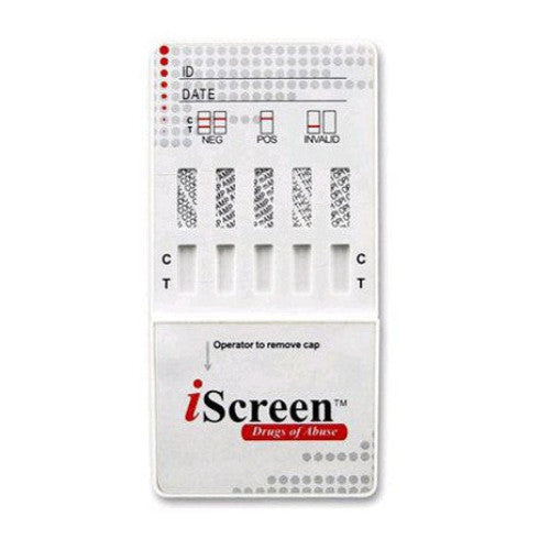 iScreen Double Dip Drug Test Card for Cocaine, Marijuana 25/Box for effective workplace drug screening.