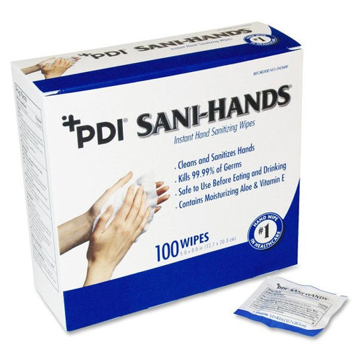 Sani Hands Instant Hand Sanitizing Wipes, 100/box
