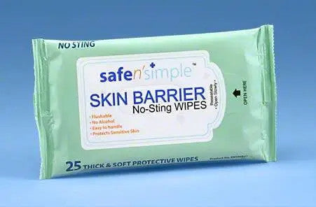 Safe n Simple No Sting Barrier Wipes 25/bx — Mountainside Medical Equipment