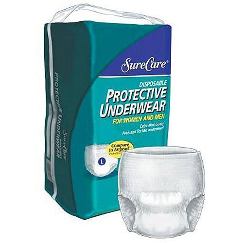 Cardinal Sure Care Ultra Protective Underwear, Heavy Absorbency - Large